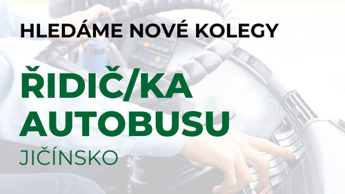 Hledáme řidiče autobusu do Jičína