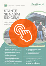 Hled&aacute;me řidiče a řidičky T&aacute;bor, Soběslav a Vesel&iacute; n. Lužnic&iacute;